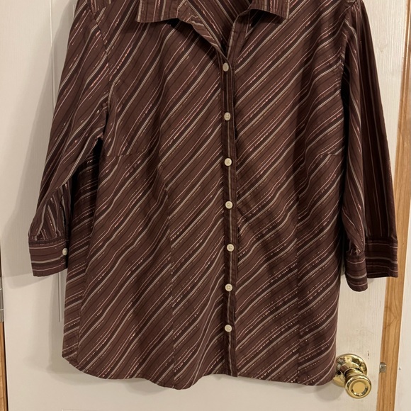 Erika Woman Sz 1X Brown Button Front Skirt VGUC ๐๐ - Picture 10 of 10